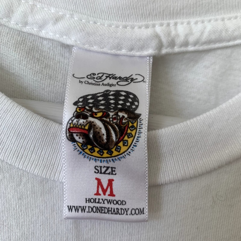 Ed Hardy White Tiger Graphic Tee - Picture 8 of 14